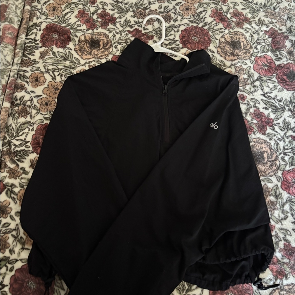 ALO Yoga Black Quarter-Zip Pullover